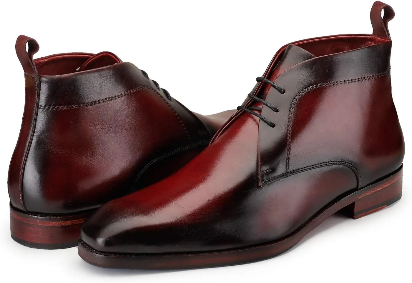 Men??s Modern Classic Calfskin Leather Chukka Boots