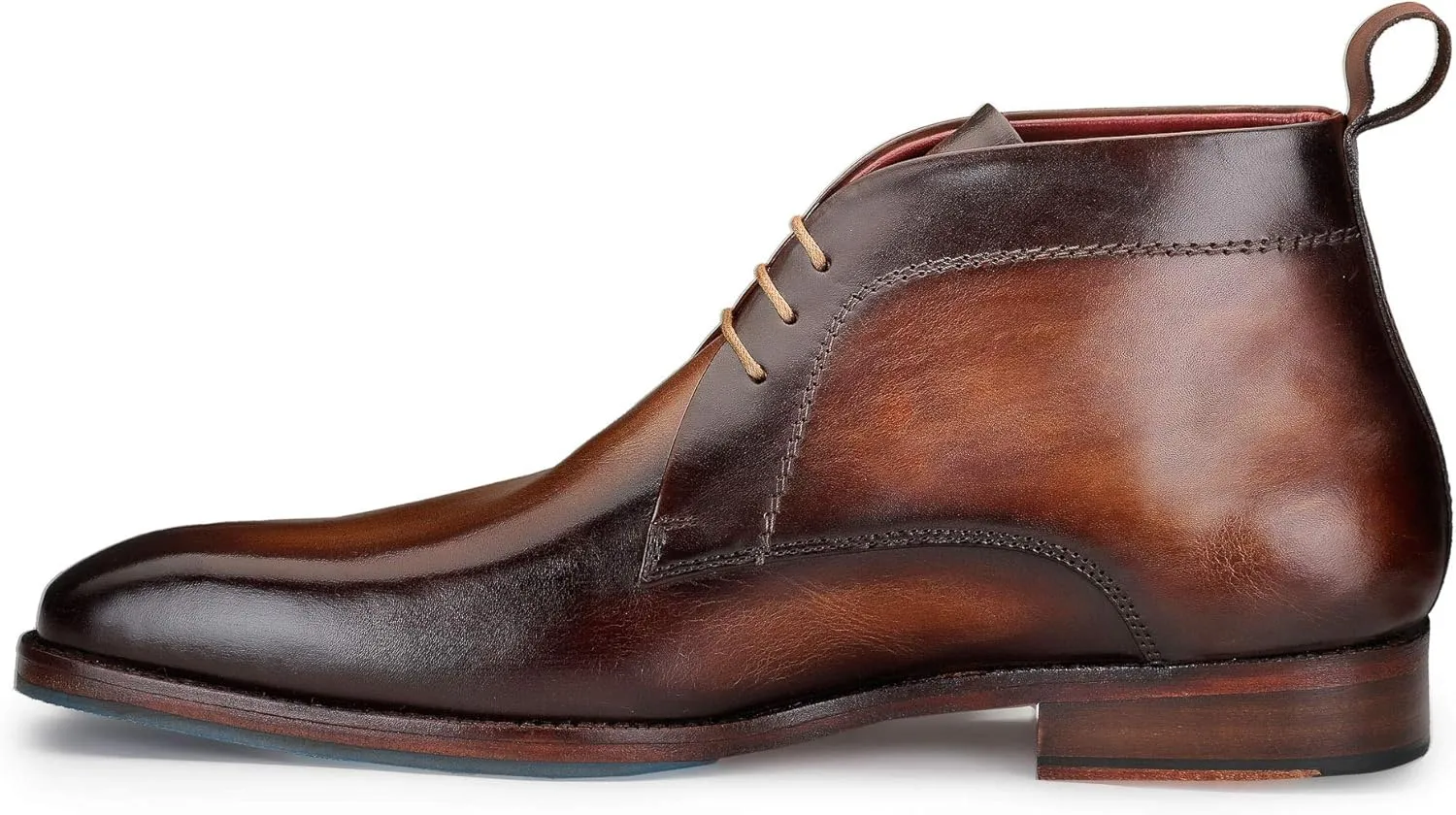 Men??s Modern Classic Calfskin Leather Chukka Boots