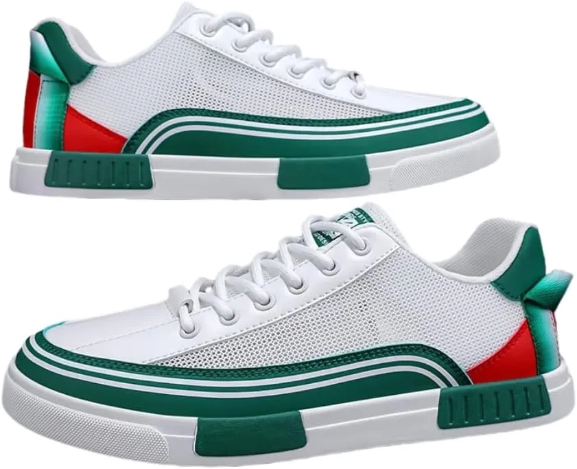 Men's Slip-On Casual Sneakers - Breathable Mesh Upper Durable Rubber Sole, Comfortable Fabric Insole for Everyday Wear