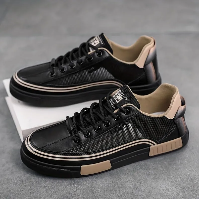 Men's Slip-On Casual Sneakers - Breathable Mesh Upper Durable Rubber Sole, Comfortable Fabric Insole for Everyday Wear