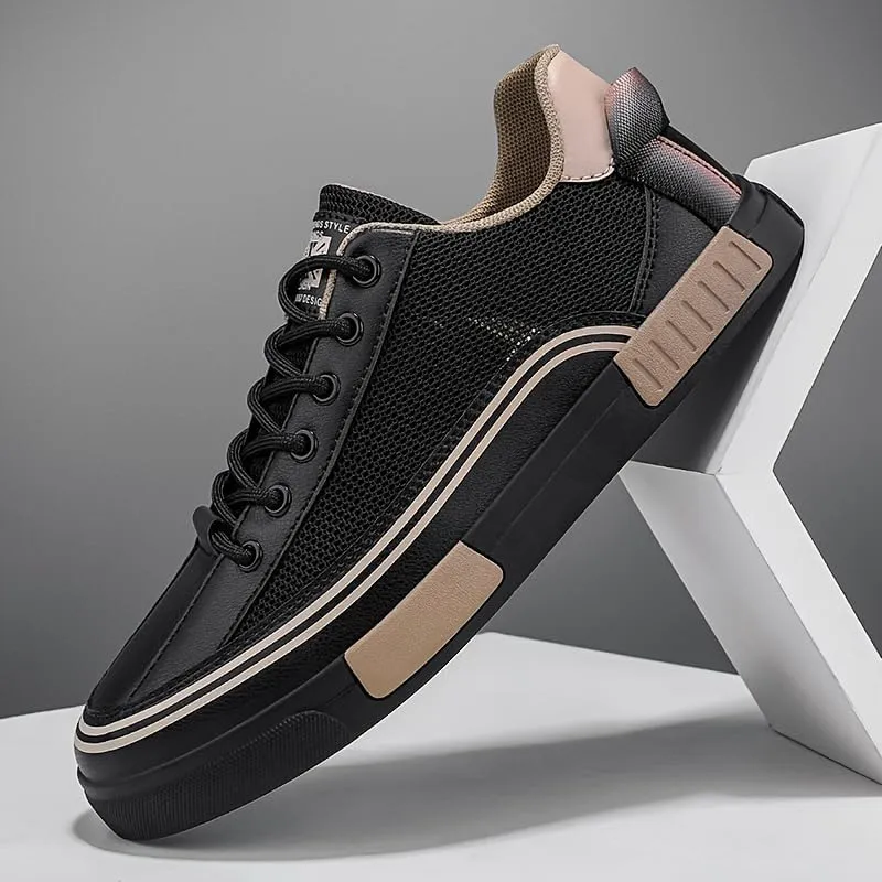 Men's Slip-On Casual Sneakers - Breathable Mesh Upper Durable Rubber Sole, Comfortable Fabric Insole for Everyday Wear