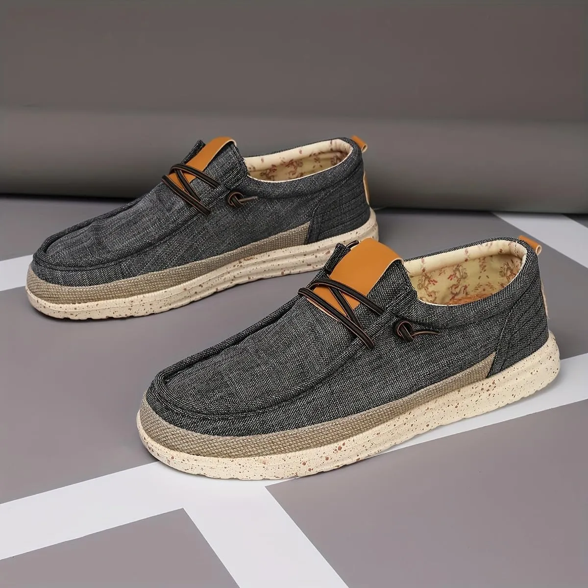 Men's Slip-On Loafers-Breathable Fabric Upper & EVA Cushioned Sole for All-Season Comfort - Casual to Business Casual Shoes