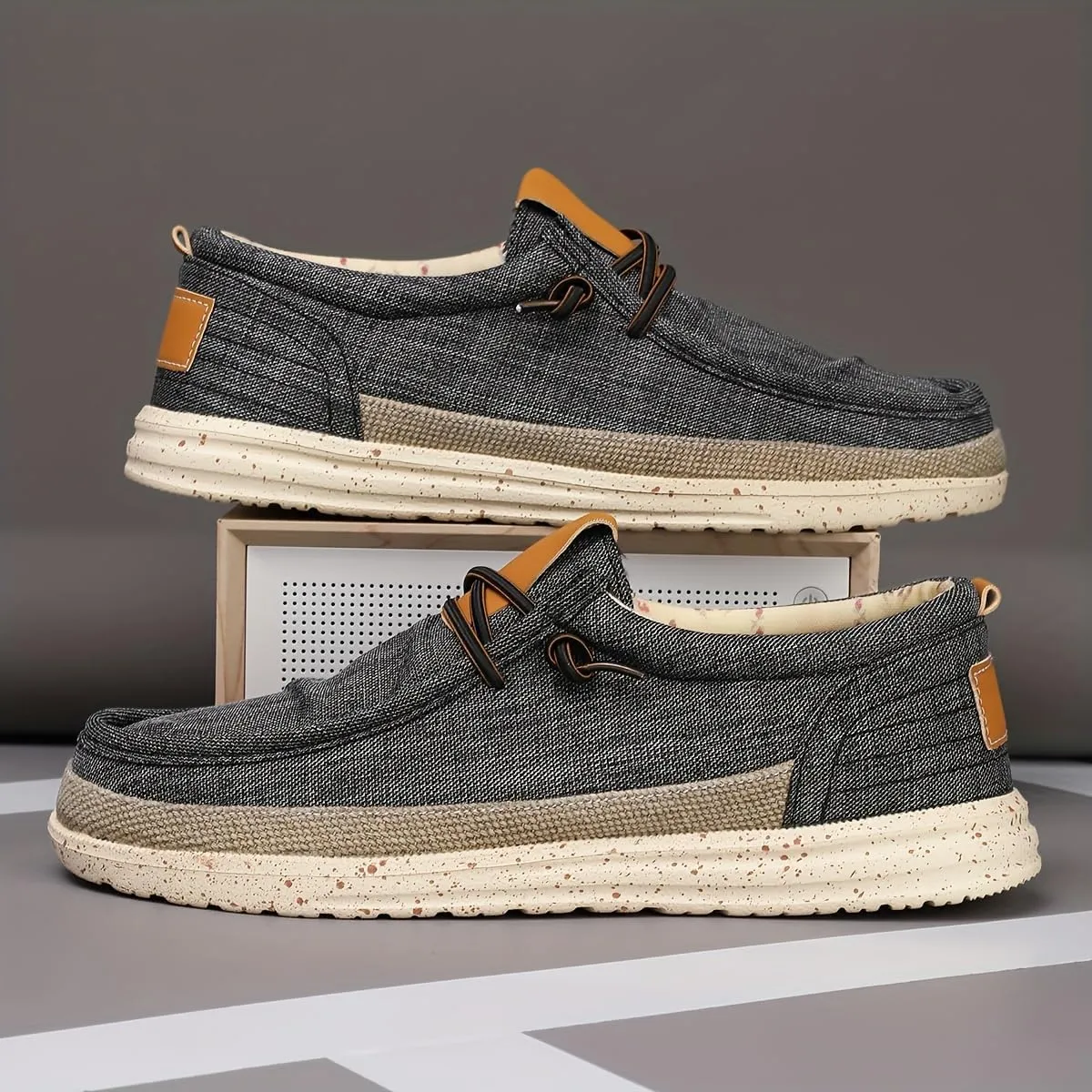 Men's Slip-On Loafers-Breathable Fabric Upper & EVA Cushioned Sole for All-Season Comfort - Casual to Business Casual Shoes