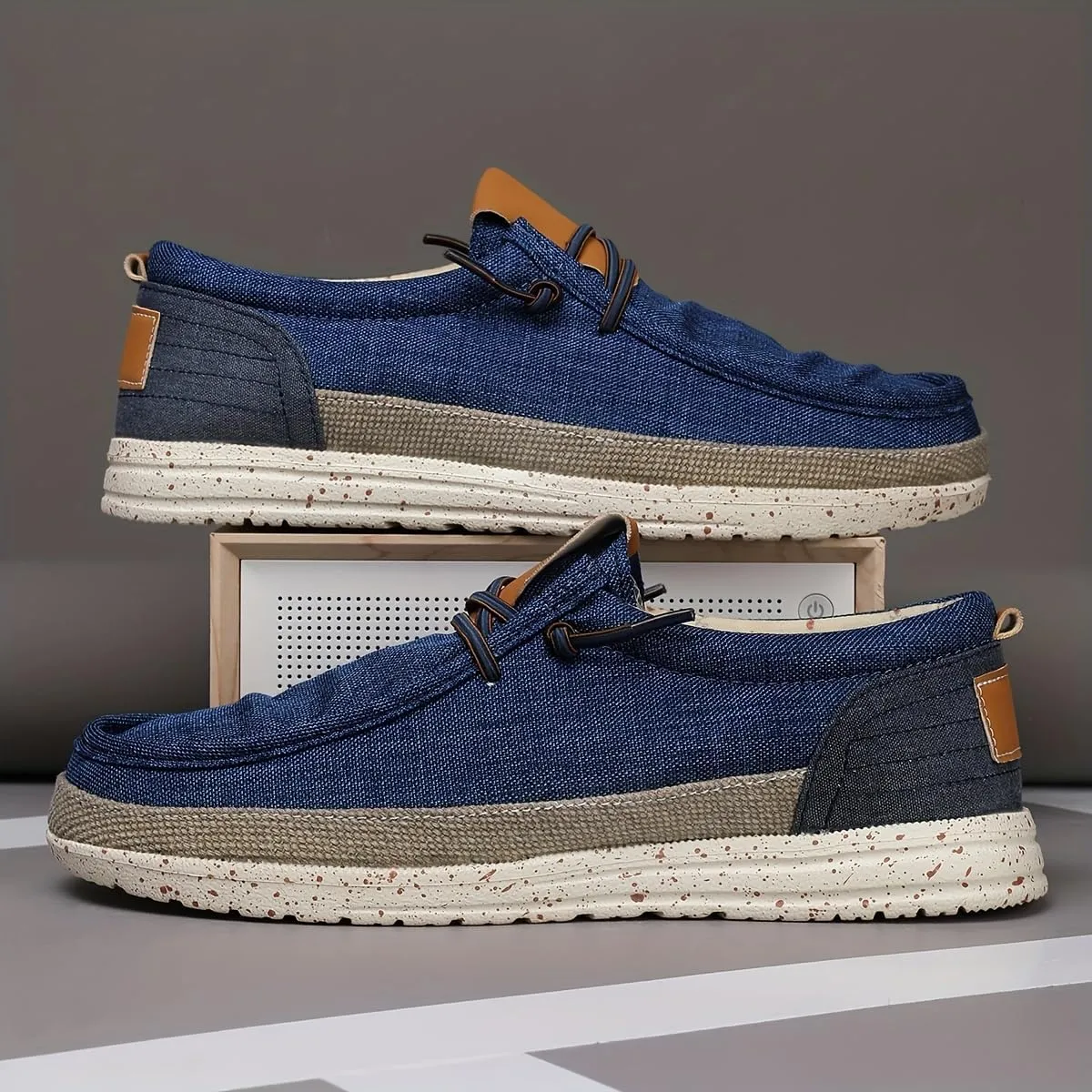 Men's Slip-On Loafers-Breathable Fabric Upper & EVA Cushioned Sole for All-Season Comfort - Casual to Business Casual Shoes