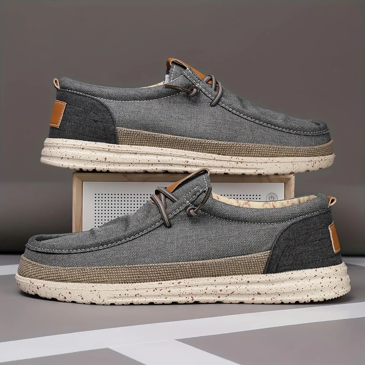 Men's Slip-On Loafers-Breathable Fabric Upper & EVA Cushioned Sole for All-Season Comfort - Casual to Business Casual Shoes