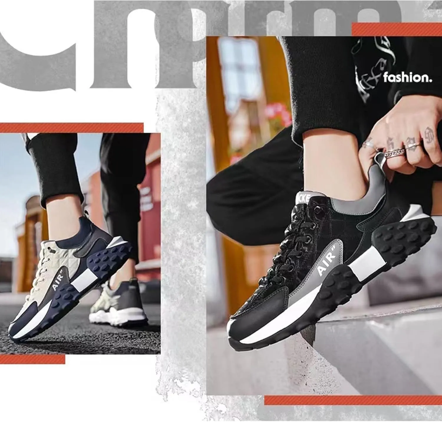 Mens Slip on Running Non Slip Breathable Sneakers Tennis Shoes,Men's Orthopedic Comfort Sneaker,for Walking Rock Climbing Trail Running