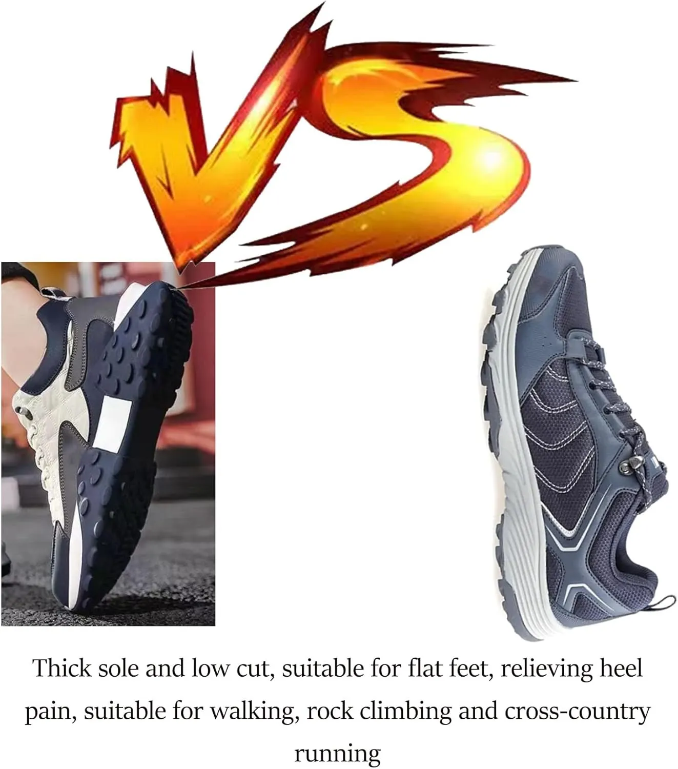 Mens Slip on Running Non Slip Breathable Sneakers Tennis Shoes,Men's Orthopedic Comfort Sneaker,for Walking Rock Climbing Trail Running