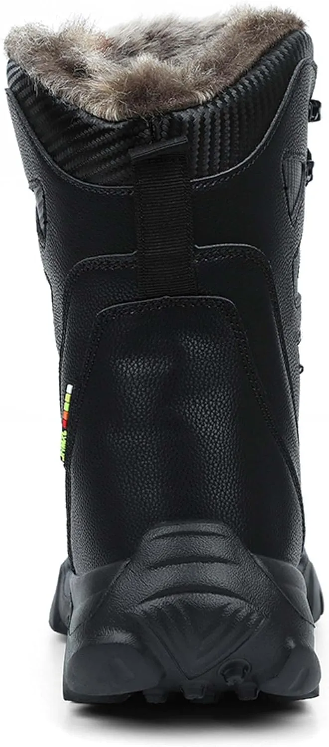 Men's Snow Boots - Tactical, Hiking, Work - Black, Size 8-9