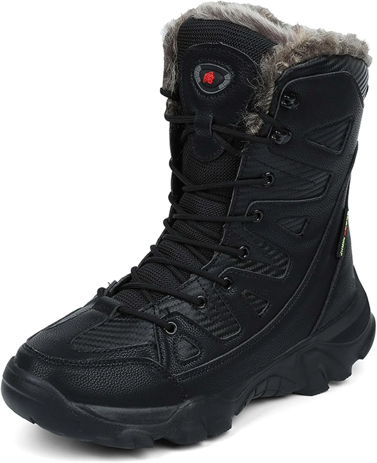 Men's Snow Boots - Tactical, Hiking, Work - Black, Size 8-9