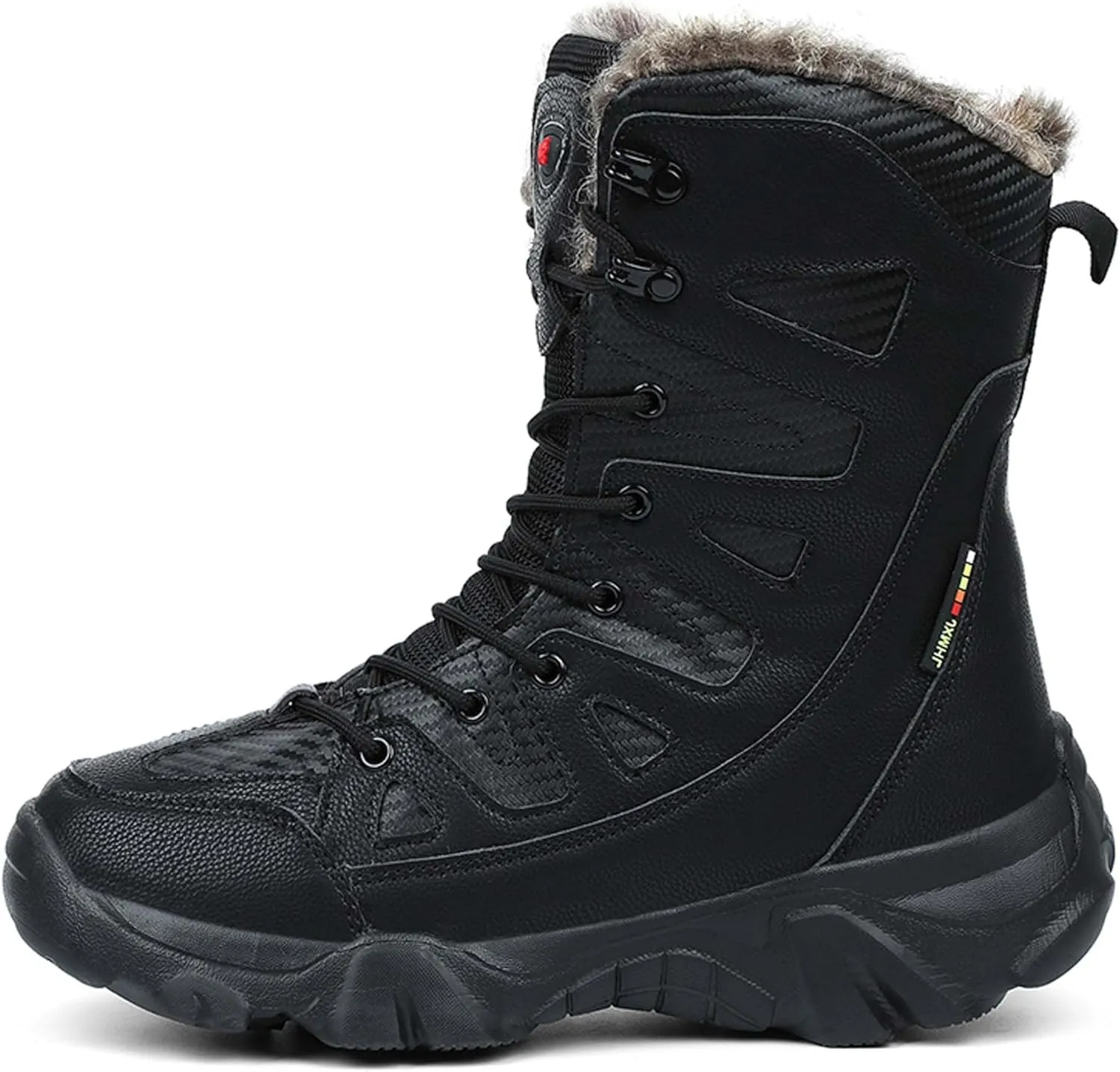 Men's Snow Boots - Tactical, Hiking, Work - Black, Size 8-9