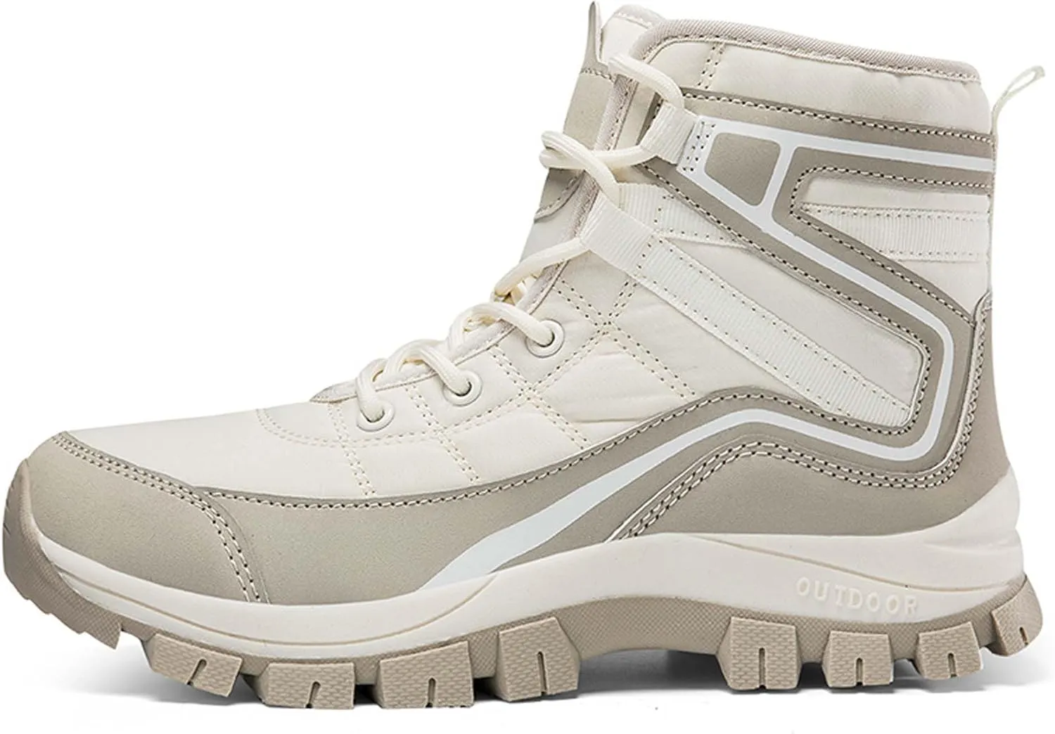 Mens Snow Boots Womens Winter Boots Waterproof Fur Lined Warm Lightweight Ankle Boots High Top Slip On Anti-Slip Casual Outdoor Shoes Booties