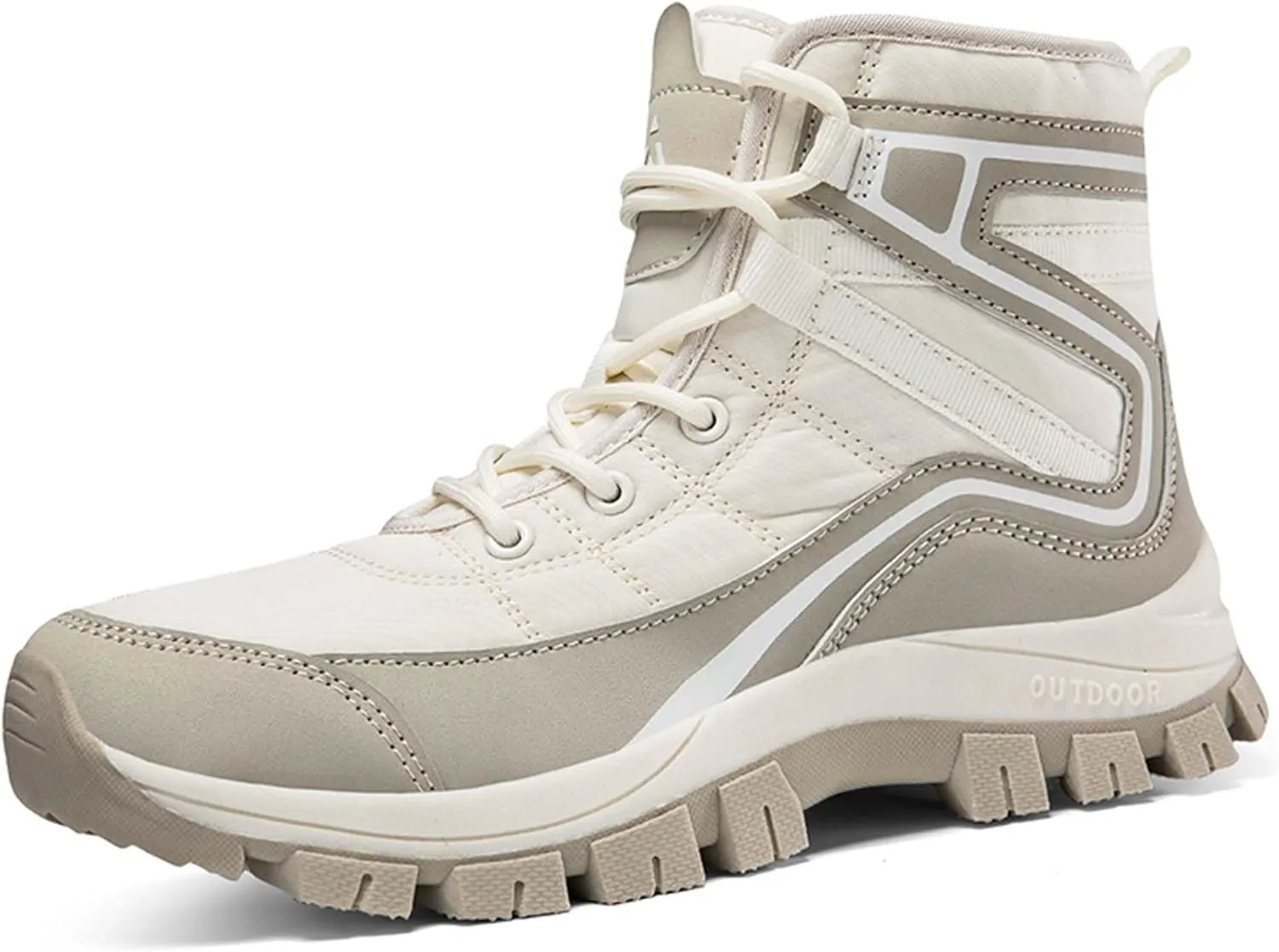 Mens Snow Boots Womens Winter Boots Waterproof Fur Lined Warm Lightweight Ankle Boots High Top Slip On Anti-Slip Casual Outdoor Shoes Booties