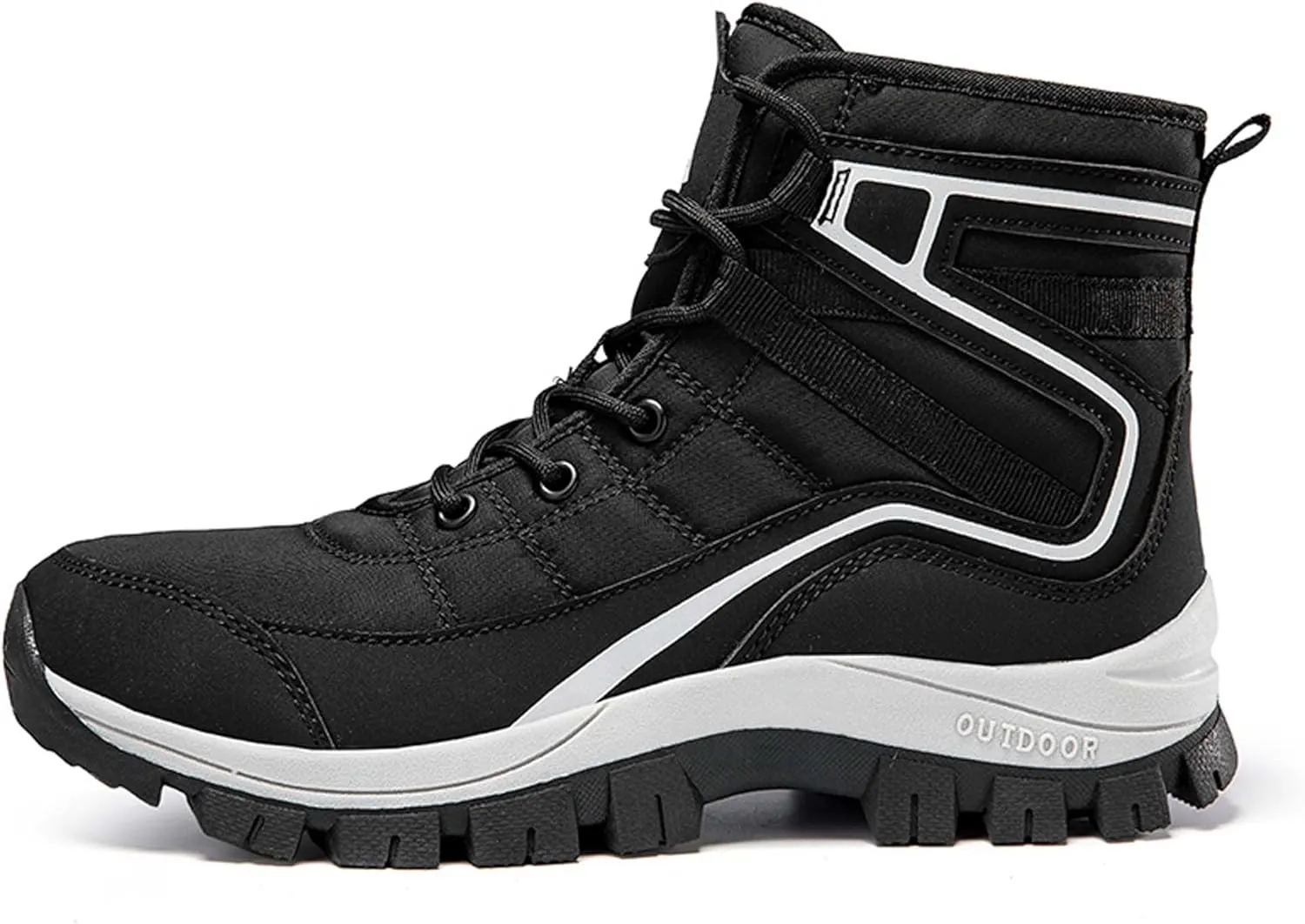 Mens Snow Boots Womens Winter Boots Waterproof Fur Lined Warm Lightweight Ankle Boots High Top Slip On Anti-Slip Casual Outdoor Shoes Booties
