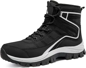Mens Snow Boots Womens Winter Boots Waterproof Fur Lined Warm Lightweight Ankle Boots High Top Slip On Anti-Slip Casual Outdoor Shoes Booties