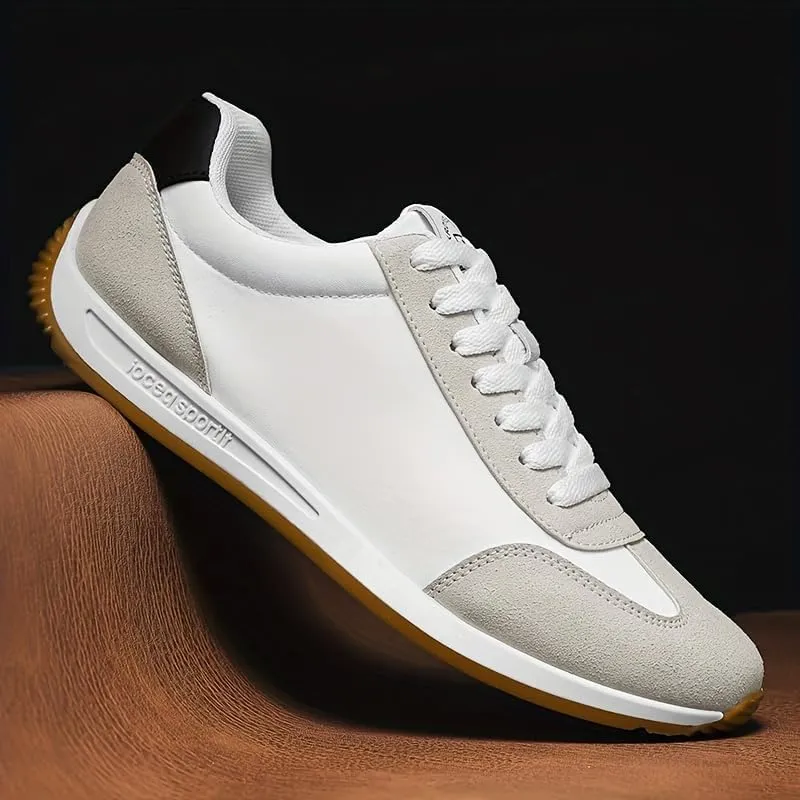 Men's Walking Shoes | Breathable & Suede Athletic Shoes with Arch Support, Cushioned Insole & Urban-Ready Style