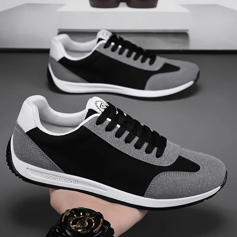 Men's Walking Shoes | Breathable & Suede Athletic Shoes with Arch Support, Cushioned Insole & Urban-Ready Style