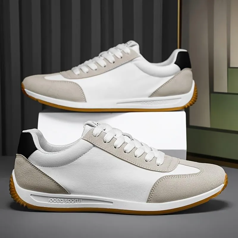 Men's Walking Shoes | Breathable & Suede Athletic Shoes with Arch Support, Cushioned Insole & Urban-Ready Style