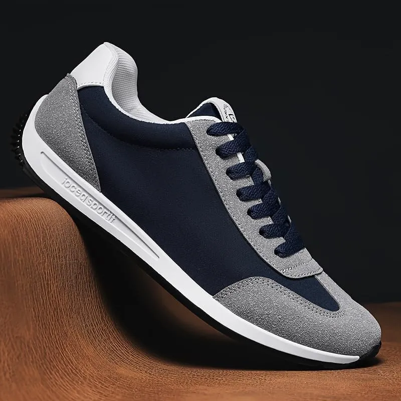 Men's Walking Shoes | Breathable & Suede Athletic Shoes with Arch Support, Cushioned Insole & Urban-Ready Style