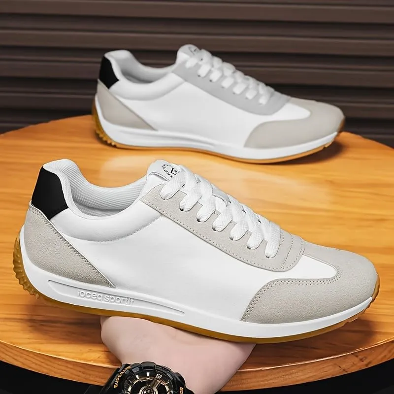 Men's Walking Shoes | Breathable & Suede Athletic Shoes with Arch Support, Cushioned Insole & Urban-Ready Style
