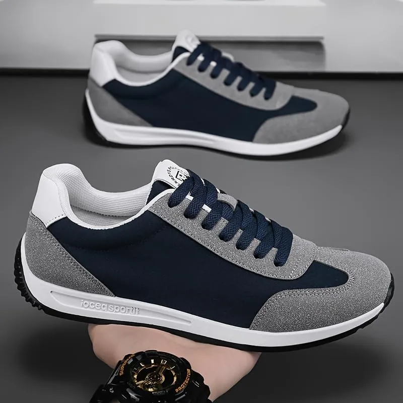 Men's Walking Shoes | Breathable & Suede Athletic Shoes with Arch Support, Cushioned Insole & Urban-Ready Style