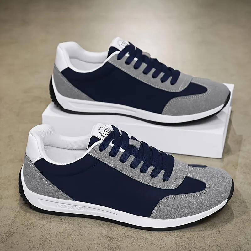 Men's Walking Shoes | Breathable & Suede Athletic Shoes with Arch Support, Cushioned Insole & Urban-Ready Style