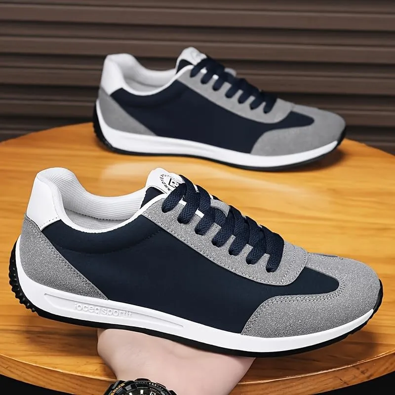 Men's Walking Shoes | Breathable & Suede Athletic Shoes with Arch Support, Cushioned Insole & Urban-Ready Style