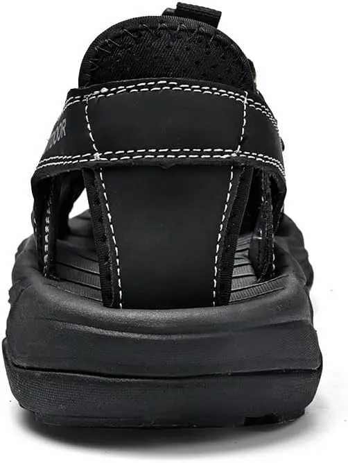 Mens Water Shoes Beach Sandals For Men Non-Slip Hiking Shoes Mens Closed Toe Sandals