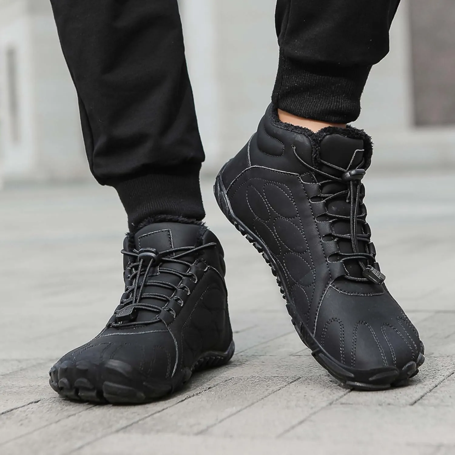 Mens Womens Snow Boots Winter Shoes Warm Fur Waterproof Anti-Slip Outdoor Casual Ankle Sneakers