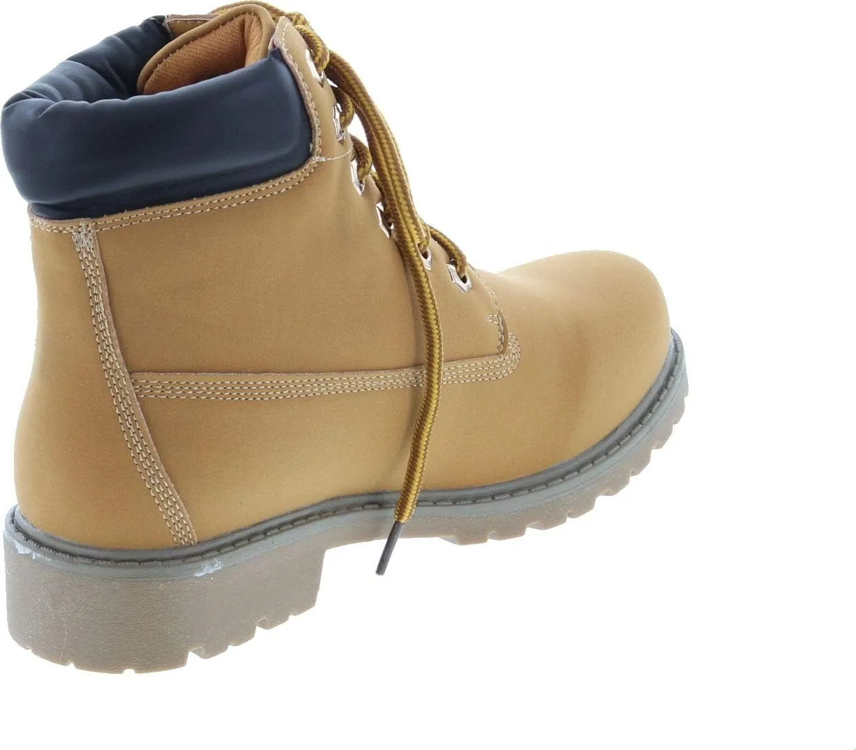 Nature Breeze Womens Terrain Leatherette Multi Color Padded Collar Hard Toe Boot - Wheat