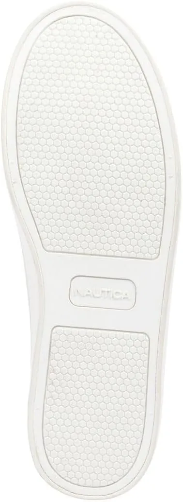 Nautica Womens Slip-On Penny Loafer Sneakers  Casual Comfort Walking Shoes with Cushioned Insole and White Sole