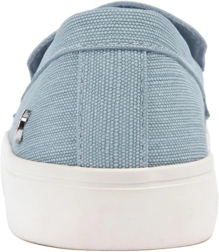 Nautica Womens Slip-On Penny Loafer Sneakers  Casual Comfort Walking Shoes with Cushioned Insole and White Sole