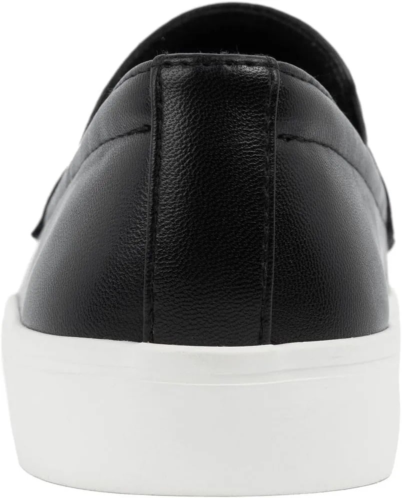 Nautica Womens Slip-On Penny Loafer Sneakers  Casual Comfort Walking Shoes with Cushioned Insole and White Sole