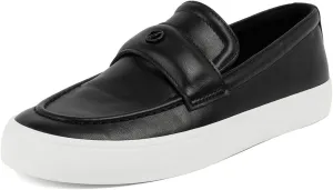Nautica Womens Slip-On Penny Loafer Sneakers  Casual Comfort Walking Shoes with Cushioned Insole and White Sole