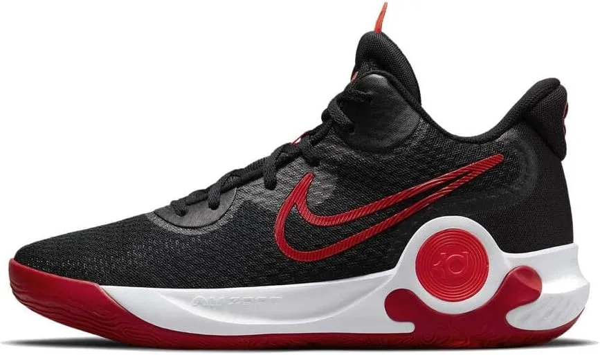 Nike Men's KD Trey 5 IX Basketball Sneakers, Black/White-bright Crimson-university Red, 10.5
