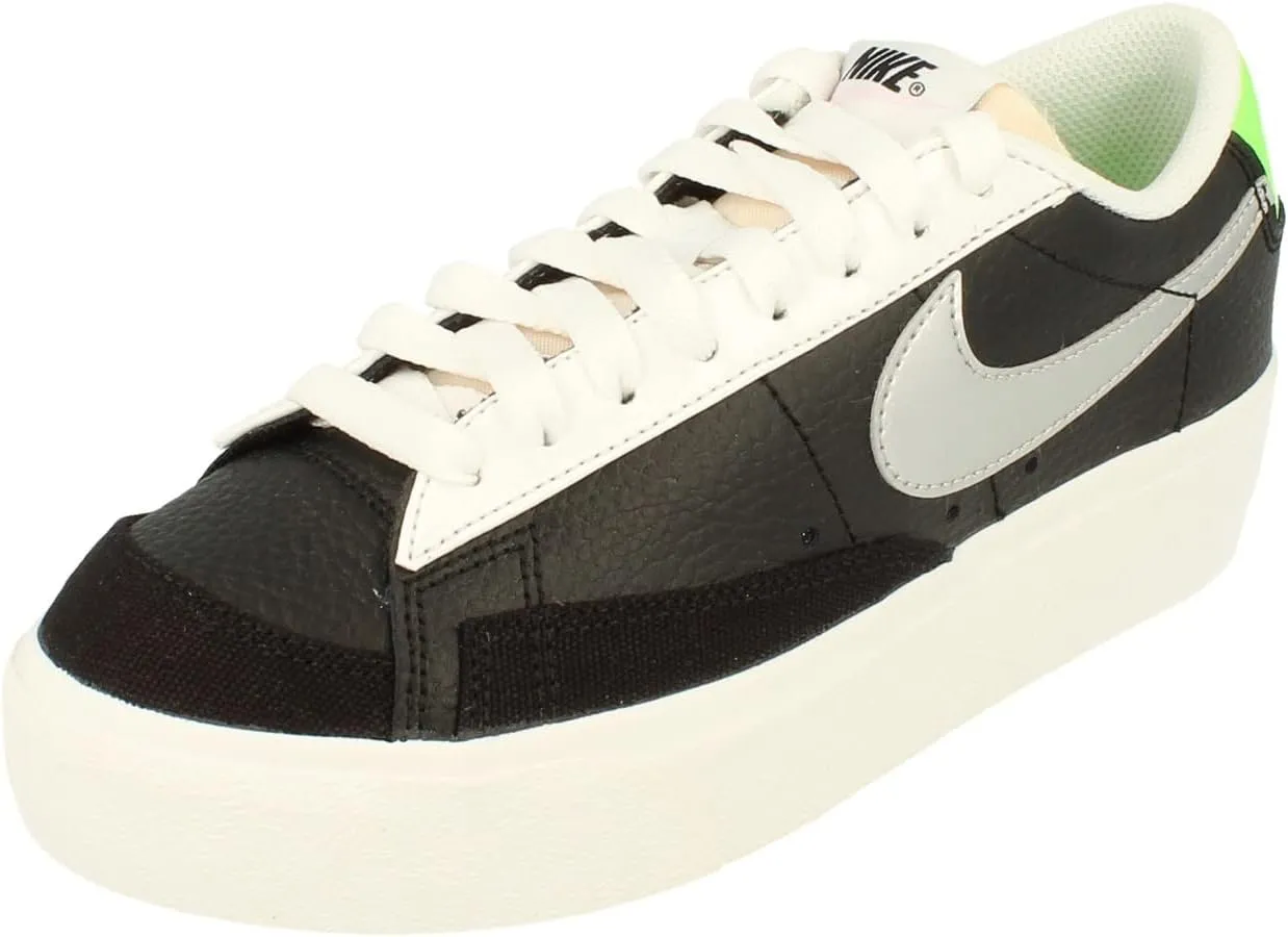 Nike Womens Blazer Platform Trainers DN8010 Sneakers Shoes (UK 5.5 US 8 EU 39, Black Metallic Silver 001)
