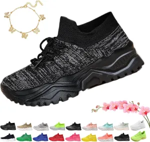 Nurse Babes Shoes for Women, Ortho Pro Womens Classic Shoe, Comfort Mesh Breathable Non-Slip Lightweight Wear Casual Orthowear Orthopedic Sneakers for Women(Black-C,US 9)