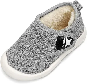 OAISNIT Baby Boys Girls Snow Boots Anti-Slip Rubber Sole Kids Winter Shoes with Warm Plush Fur Causal Slippers