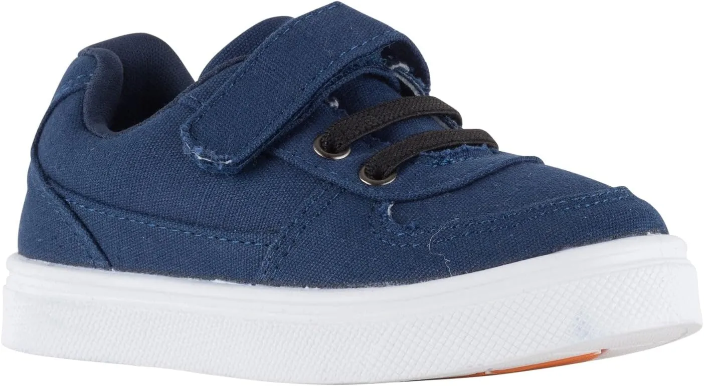 Oomphies Ethan Boys Low-Top Sneakers ?C Canvas Upper, Hook & Loop Closure, Cushioned Footbed & Durable Rubber Sole