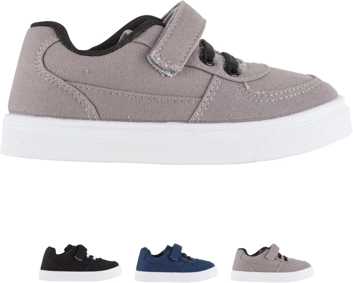Oomphies Ethan Boys Low-Top Sneakers ?C Canvas Upper, Hook & Loop Closure, Cushioned Footbed & Durable Rubber Sole