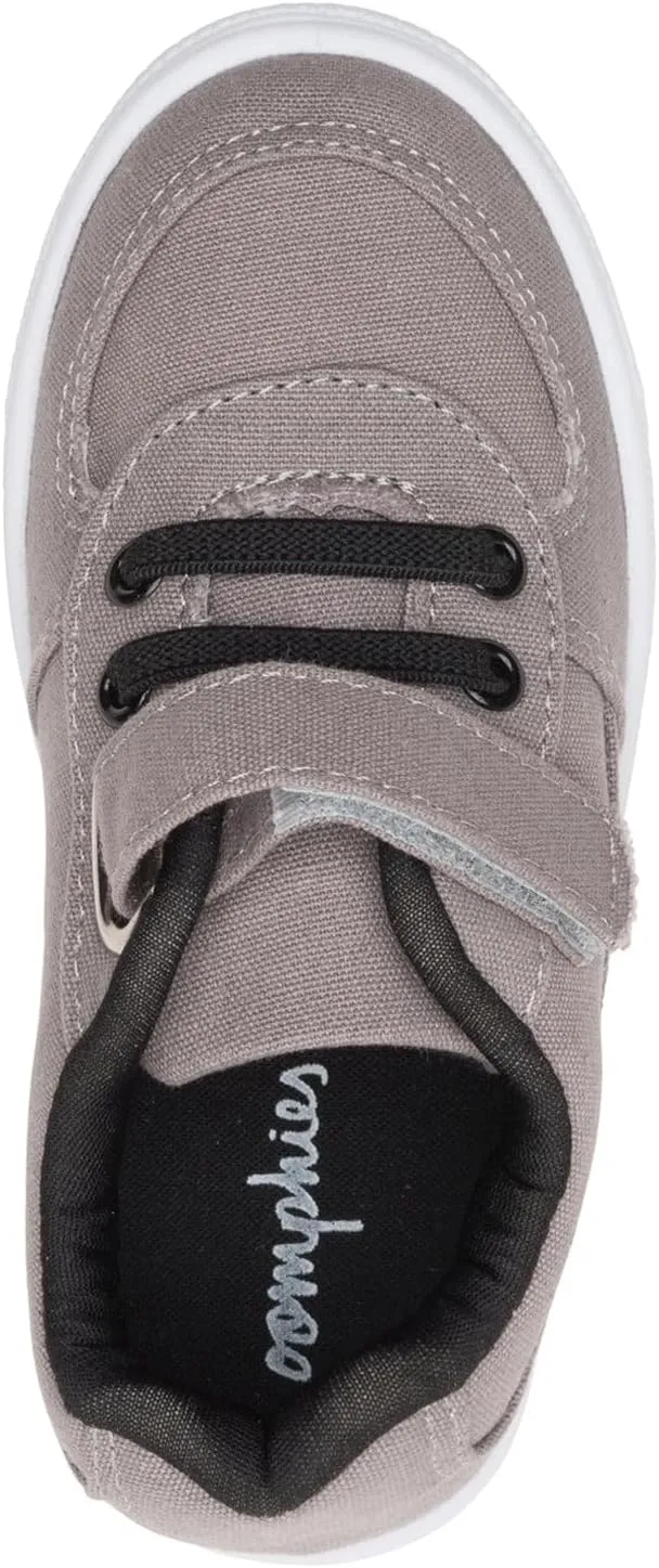 Oomphies Ethan Boys Low-Top Sneakers ?C Canvas Upper, Hook & Loop Closure, Cushioned Footbed & Durable Rubber Sole