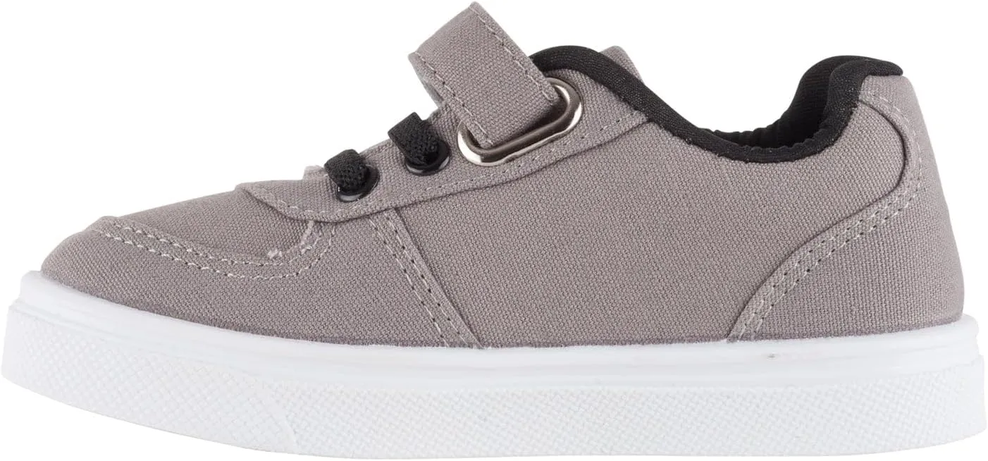 Oomphies Ethan Boys Low-Top Sneakers ?C Canvas Upper, Hook & Loop Closure, Cushioned Footbed & Durable Rubber Sole