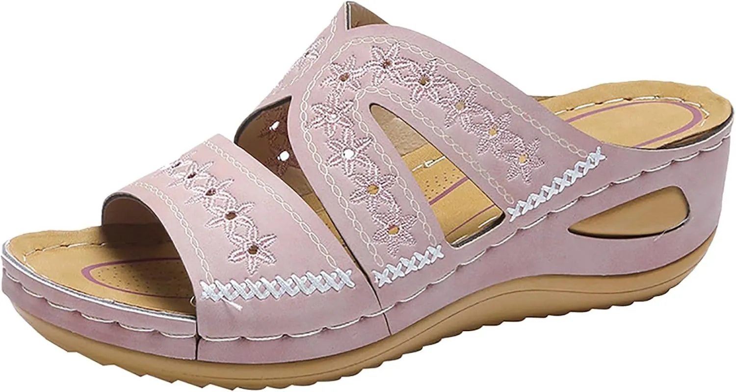 Orthopedic Sandals for Women Womens Flat Sandals Open Toe Comfy Slippers Womens Gold Sandal Hiking Sandal