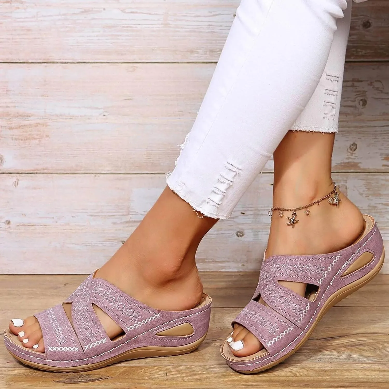 Orthopedic Sandals for Women Womens Flat Sandals Open Toe Comfy Slippers Womens Gold Sandal Hiking Sandal