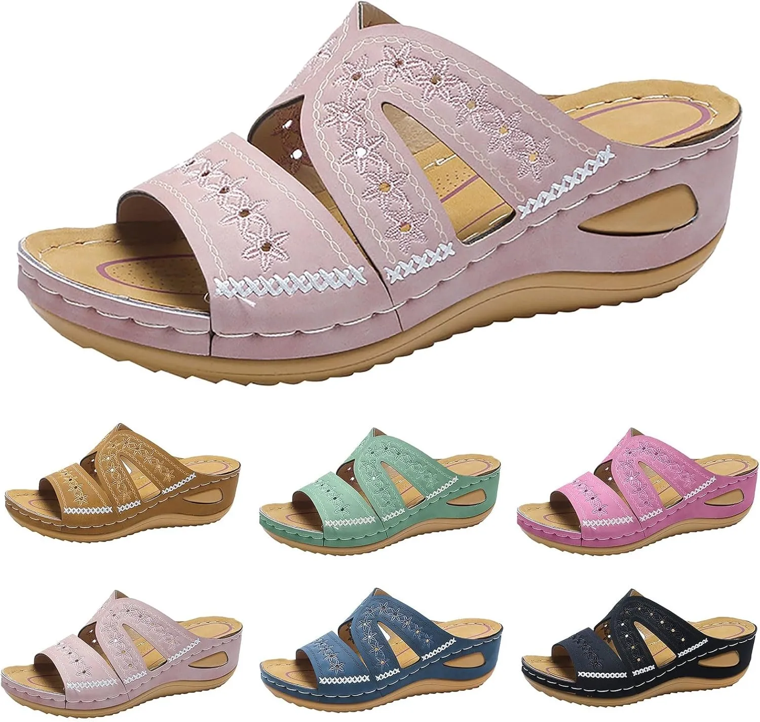 Orthopedic Sandals for Women Womens Flat Sandals Open Toe Comfy Slippers Womens Gold Sandal Hiking Sandal