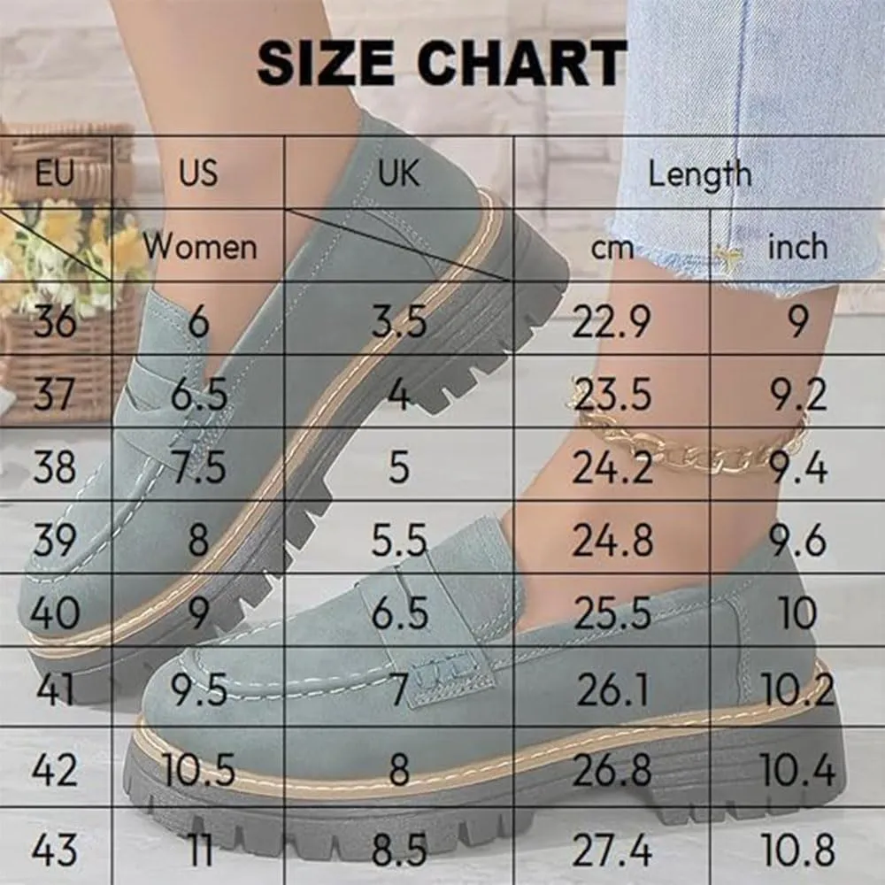 Orthoture-Orthopedic Platform Loafers, Orthoture Womens Shoes, Womens Retro Round Casual Fashion Slip On Walking Shoe