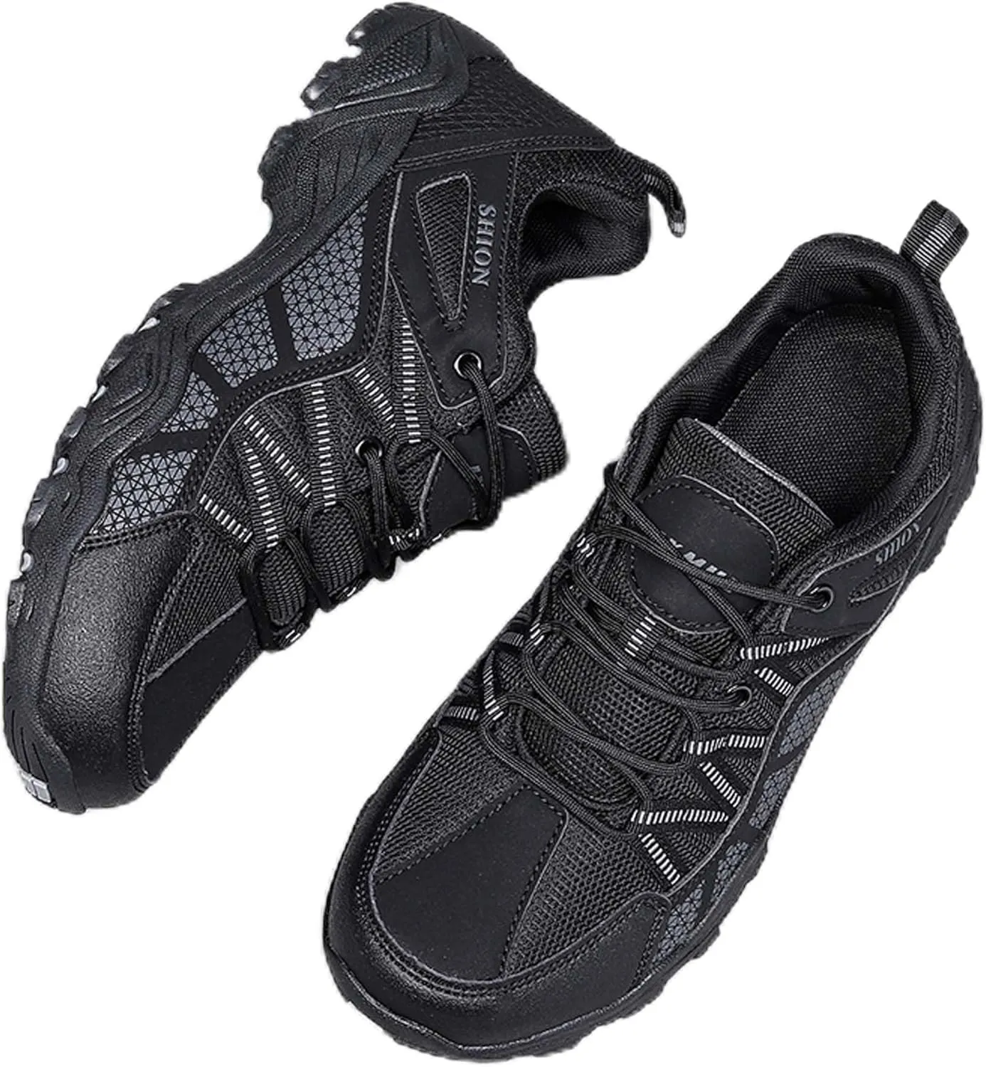 Outdoor walking boots, breathable mesh ankle shoes with rubber soles, hiking boots, anti slip hiking boots