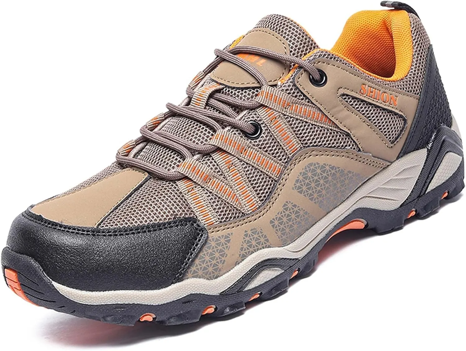 Outdoor walking boots, breathable mesh ankle shoes with rubber soles, hiking boots, anti slip hiking boots