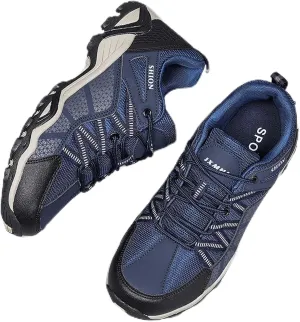 Outdoor walking boots, breathable mesh ankle shoes with rubber soles, hiking boots, anti slip hiking boots