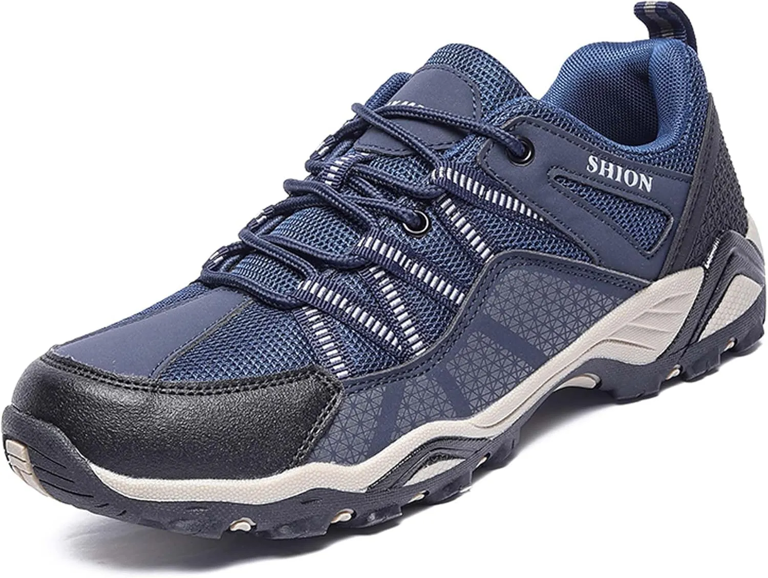 Outdoor walking boots, breathable mesh ankle shoes with rubber soles, hiking boots, anti slip hiking boots