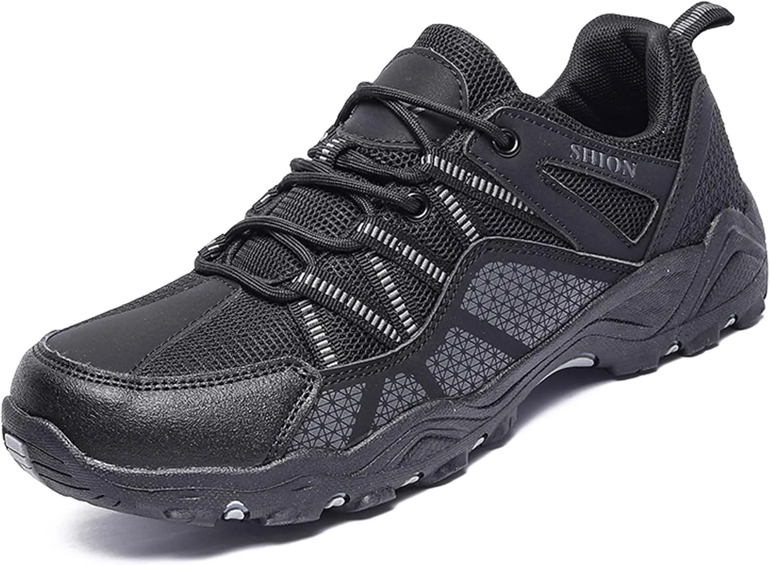 Outdoor walking boots, breathable mesh ankle shoes with rubber soles, hiking boots, anti slip hiking boots